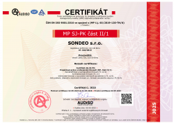 SONDEO - certifikáty ISO-2