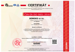 SONDEO - certifikáty ISO-5